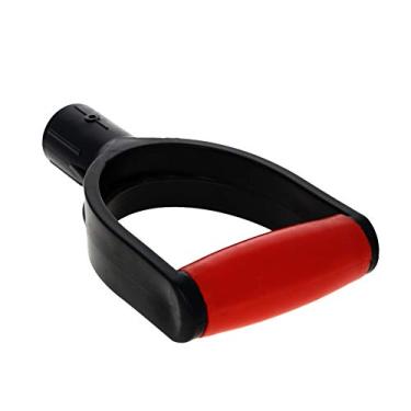 Imagem de Bettomshin 1 peça de alça tipo D para pá, diâmetro interno de 32 mm de substituição de PVC Darwins alça de mão de obra de economia de trabalho textura antiderrapante para pitchfork ferramenta de escavação de neve (vermelho)