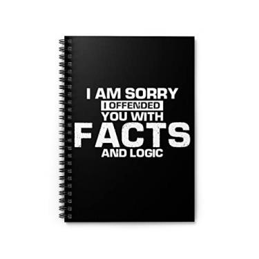 Imagem de Caderno espiral engraçado I Offended You With Facts Introverted Teacher Hilarious Irritated One Size