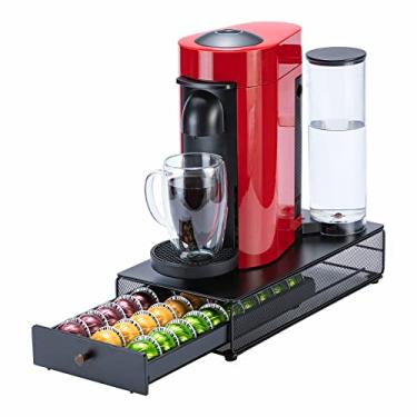 Imagem de Flagship Para organizador de cápsulas Nespresso Vertuo Suporte de cápsulas de café design de barra de café preto metálico (capacidade para 30 cápsulas)