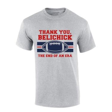 Imagem de Camiseta masculina New England Belichick End of an Era, manga curta, Cinza esportivo, XXG