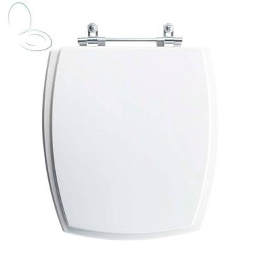 Imagem de Assento Sanitário Tampa De Vaso Branco Mdf Laqueado Anturius Para Bacia Luzarte