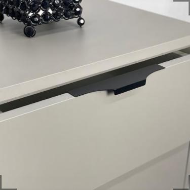Imagem de Puxador Para Moveis Slim De Alumínio para armário ropeiro gaveta porta (PRETO, 180 mm)