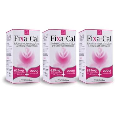 Imagem de 3 Fixa-cal Carbonato Cálcio 625mg +vitamina D 90Cp Saúde Óssea