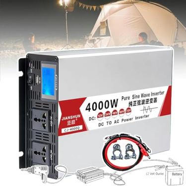 Imagem de Inversor De PotêNcia De Onda Senoidal Pura - ExibiçãO + Porta Usb + 2 Universal, 12V/24V/48V/60V Dc A 110V/220V Converter Ca - ProteçãO MúLtipla, Carro/CaminhãO/Rv,8000W-48V*-1