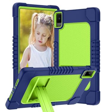 Imagem de Kebiory Para TCL Tab 10L Gen 3 8193A / para TCL TAB 10 Gen 2 capa para tablet compatível com crianças com suporte para TCL TAB 10 Gen 2/TCL TAB 10L LTE Gen 3 modelo 8194A/TCL Tab 10L Gen 3 (azul