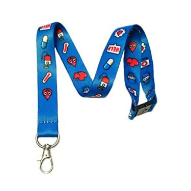 Imagem de Break Away – Porta-crachá com cordão de impressão médica de médico ou enfermeira