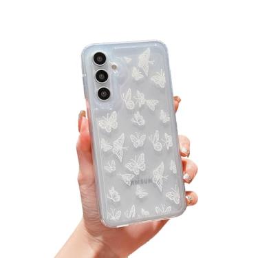 Imagem de SUYACS WEDO Capa de telefone para Samsung Galaxy A15 6,5 polegadas linda capa borboleta estética padrão animal capa transparente para mulheres amortecedor protetor à prova de choque de silicone macio