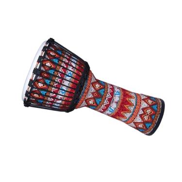 Imagem de Djembe Instrumento Pandeiro Adulto Padrão De 12 Polegadas, Arte Em Pele De Cabra Antiga, Instrumento De Percussão De Tambor Africano Tambor africano Profissional (Color : D)