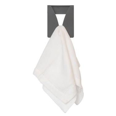 Imagem de Pendurador de Toalha Cinza Porta Pano de Prato Suporte para Cozinha ou Banheiro Organize Masutti