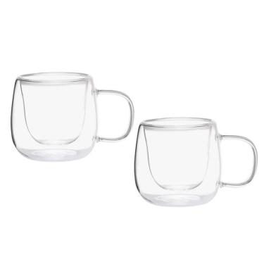 Imagem de Xícara Para Café Em Vidro Borossilicato Com 2 Peças 80ml Mimo Style