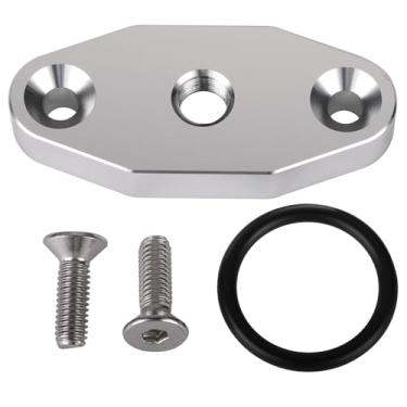 Imagem de Podavelle Adaptador de placa de alimentação de óleo turbo 1/8 NPT tampa de bloqueio do refrigerador de óleo LS1 LSX LS3 LQ4 LQ9 LR4 LS6 L33 LS2 LH6 L92 L76 L98 L9H L20 L94 LZ1 L99 L96 LC8 L77 Prata