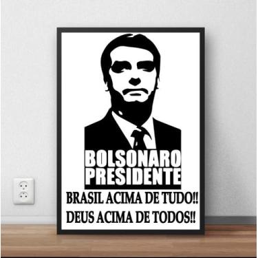 Imagem de GENÉRICO, Poster Com Moldura Direita Bolsonaro Presidente P5894
