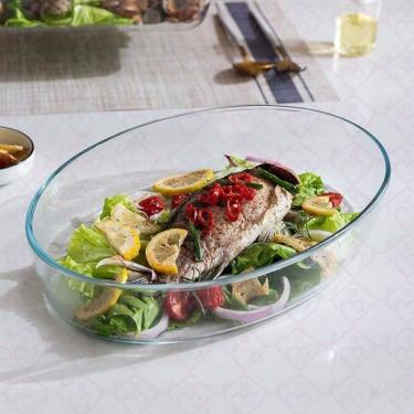 Imagem de Kit 3 Forma De Vidro Assadeira 2,4L Forno Assados Bolo Frango