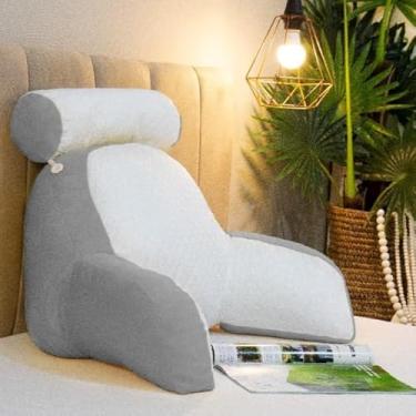 Imagem de Almofada de Descanso Apoio Lombar Multiuso Travesseiro Ergométrico (Cinza)