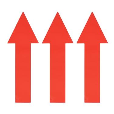 Imagem de YOKIVE 4 conjuntos/12 peças de adesivos de seta, adesivos de parede de chão com placas direcionais | Adesivo de PVC removível para piso, parede, marcadores (vermelho, 20 x 5 cm)