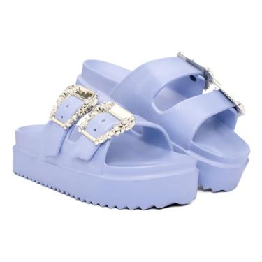 Imagem de Sandália Chinelo Feminino Birken 100% EVA: Leve, Macio e Confortável com Enfeite Metalizado (LILAS, BR, Adulto, Numérico, 40)