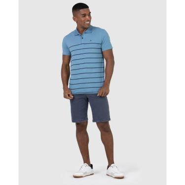 Imagem de CAMISA POLO MALWEE BÁSICA MASCULINA LISTRADA EM ALGODÃO-Masculino
