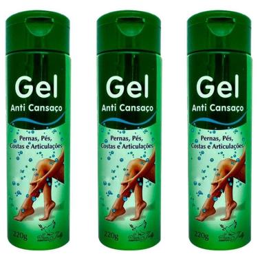 Imagem de Kit 3 Gel Massageador Anti Cansaço 220g Pernas, Pés, Costas