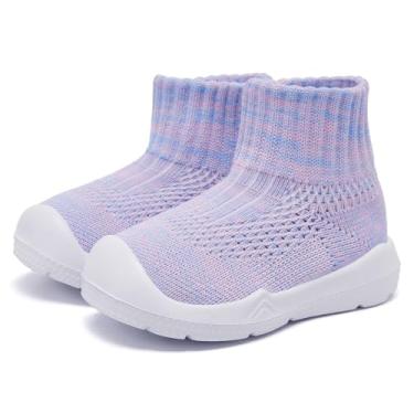 Imagem de MORENDL Pantufas infantis antiderrapantes para meninos e meninas, Multiroxo, 9-12 meses