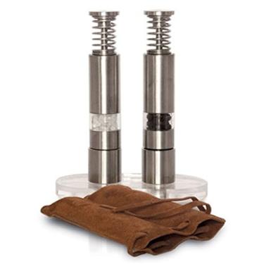 Imagem de Conjunto de moedor de sal e pimenta para viagem, Grind Gourmet Original Pump & Grind Travel Gadgets, Spice Grinder, Moedor de pimenta, Moedor de pimenta de sal pequeno, tempero e sal