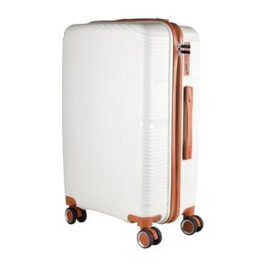 Imagem de Mala Média 23KG Polipropileno Iquebravél Giratória Dubai (Branca Dubai)