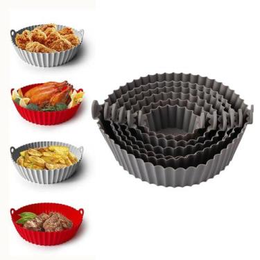 Imagem de Kit 6 Formas Fritadeira Airfryer De Silicone Cinza - Clink, CK6165