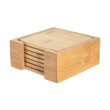 Imagem de Jogo Porta Copos Home Style Bambus Square, NATURAL