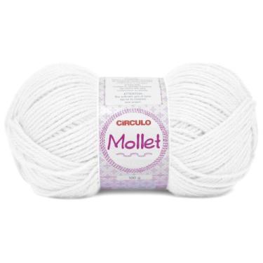 Imagem de Lã Mollet Círculo 100g 200 metros, 10 Branco