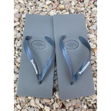 Imagem de Chinelo Brasileirinha Quadrado do N 33/34 ao 45/46, Cinza, 35/36