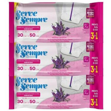 Imagem de Kit 3 Pano Umedecido Microfibra Limpeza Limpa Piso Multiuso AJJ-01 - S