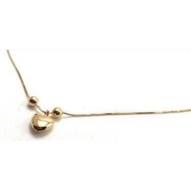 Imagem de Tornozeleira de ouro 18k com pingente de coração - Elegancy Joias
