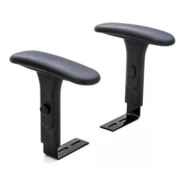 Imagem de Par de Braco Regulavel para Cadeira de Escritório Preto - Qualiflex