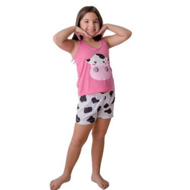 Imagem de Pijama Infantil Estampado com Vaquinha Gatinho e Unicórnio - Diones, R