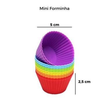 Imagem de Kit 6 formas moldes silicone para cupcake mini bolo muffin - ASIA