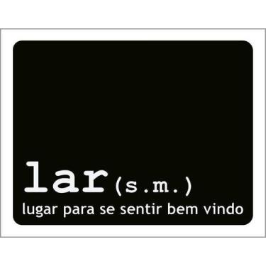 Imagem de Kit 3 Placas Decorativa - Lar Seja Bem Vindo - Sinalizo