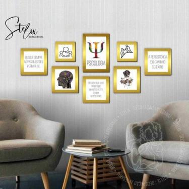 Imagem de Quadros de Psicologia Consultório - Stelix - Decoração Artesanal, Dour