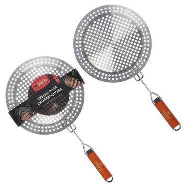 Imagem de Grelha Para Churrasqueira de Aço Inox com Cabo Removivel  30,5CM - COR