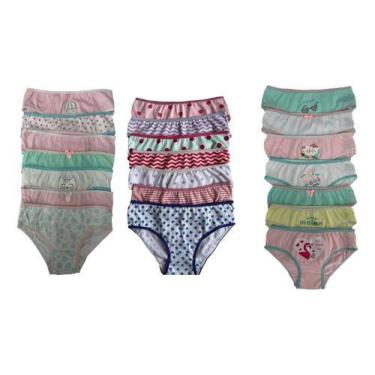 Imagem de Kit 12 Calcinhas infantil Conforto Qualidade Tradição - Folly, P, Rosa