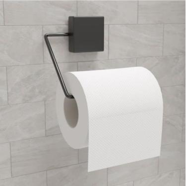 Imagem de Suporte Papel Higiênico de Parede Banheiro - DiCarlo, Preto