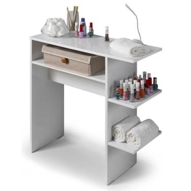 Imagem de Mesa para Manicure Trabalhar Bancada Multiuso Mesinha MDF - Colomi
