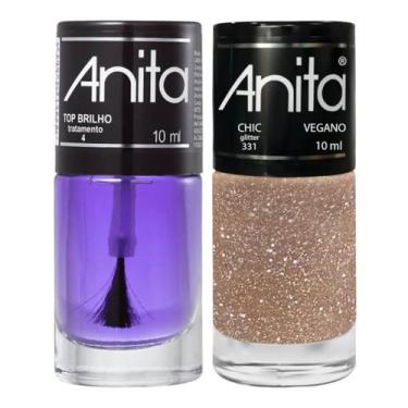 Imagem de Esmalte Chic Glitter + Top Brilho 10ml Anita