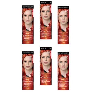 Imagem de Beauty Color Tintura 76.44 RUIVO ABSOLUTO TESTE 45gr (06 Unidades) Cor