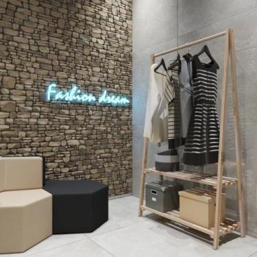 Imagem de Araras de Roupas  Cabideiro Simples de Madeira Pinus Varal - Technox