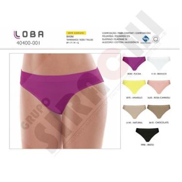 Imagem de Kit 6 calcinhas biquini lupo s/ costura microfibra  40400, Sortidas, G