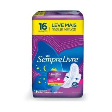 Imagem de Absorvente Sempre Livre Adapt Plus com Abas 16 Unidades, 16 unidades