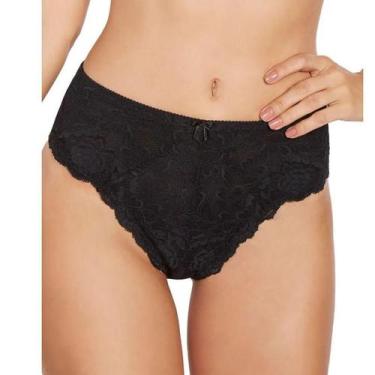 Imagem de Calcinha Cavada com Renda Triumph 24805 Microfibra, Preto, G