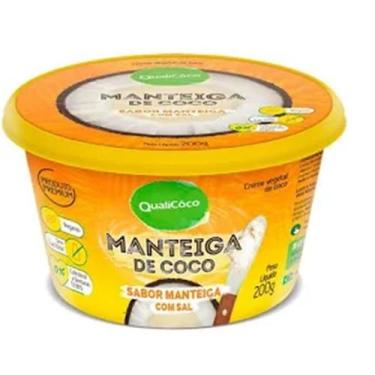 Imagem de Manteiga de Coco Sabor Manteiga com sal  200gr - Qualicoco