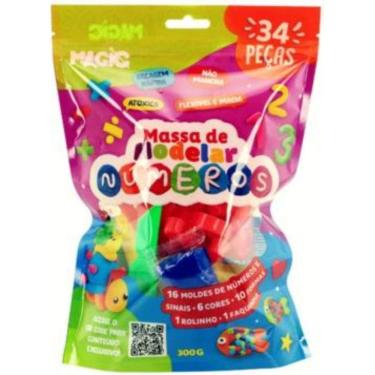 Imagem de Massa Modelar 34 Pecas - Numeros, Sinais E Formas - 300G