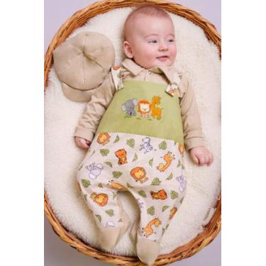 Imagem de Saída De Maternidade Jardineira Animais - Para Meninos - MARY BABY, Sa