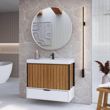 Imagem de Conjunto Gabinete e Espelheira para Banheiro - Darabas Agardi